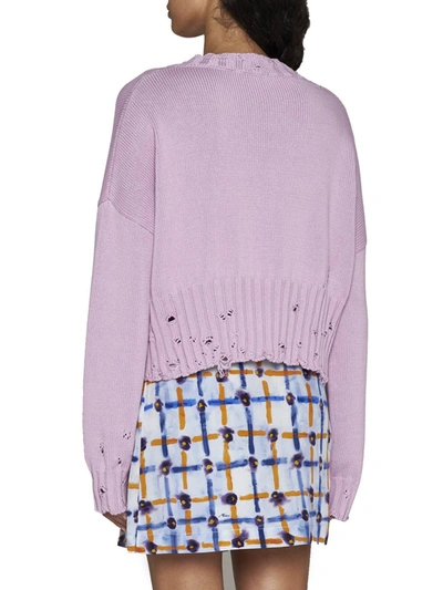 Shop Marni Sweaters In Light Orchid