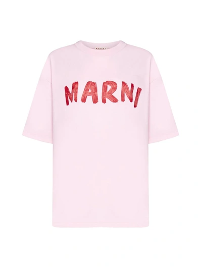 Shop Marni T-shirts And Polos In Cinder Rose