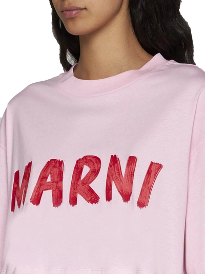 Shop Marni T-shirts And Polos In Cinder Rose