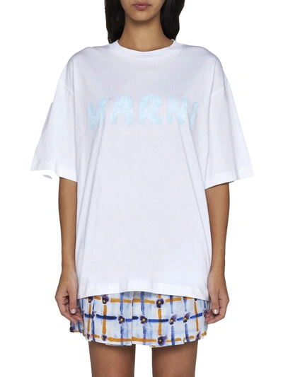 Shop Marni T-shirts And Polos In Lily White