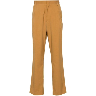 Shop Tagliatore Pants In Yellow