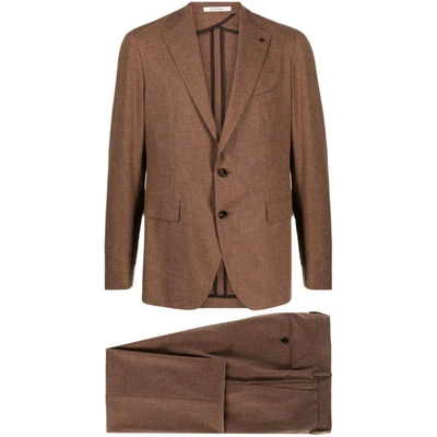 Shop Tagliatore Suits In Brown