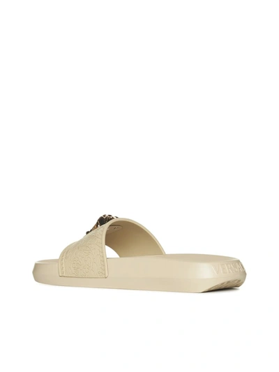 Shop Versace Sandals In Sand  Gold