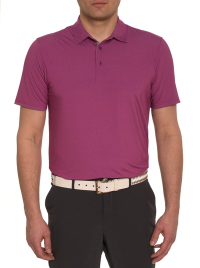 Shop Robert Graham Hyde Performance Polo In Berry