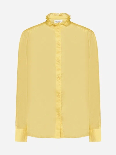 Shop Marant Etoile Gamble Cotton Shirt In Sunlight