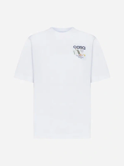 Shop Casablanca Equipement Sportif Cotton T-shirt In White
