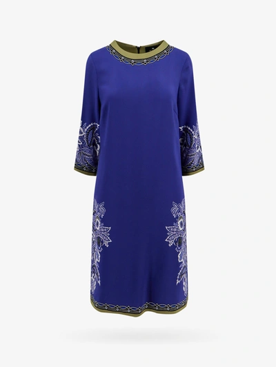 Shop Etro Dress In Blue