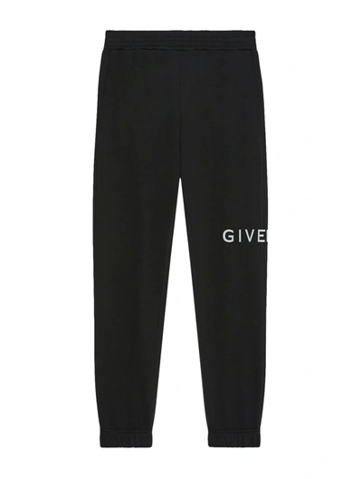 Shop Givenchy Archetype Slim Jogging Trousers In Brushed Fabric In Black