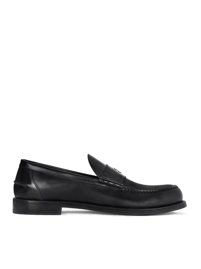 Shop Givenchy Mr G Leather Loafers In Black
