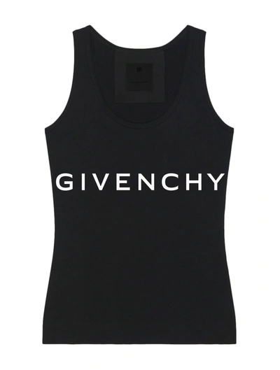 Givenchy Crew-neck Halterneck Top Tops Black In Black