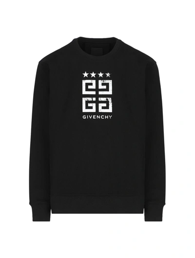 Shop Givenchy Slim Fit Sweatshirt With Logo In Black