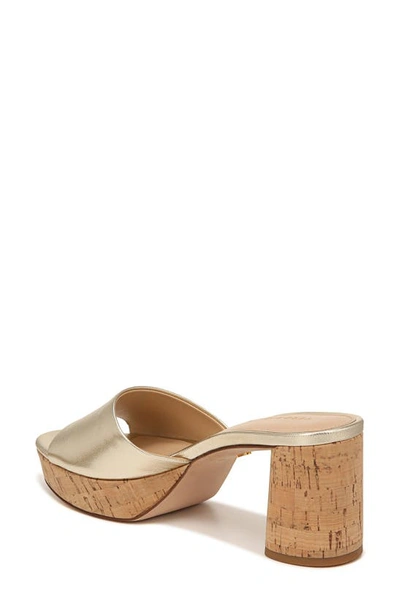 Shop Veronica Beard Dali Platform Slide Sandal In Platinum/ Natural