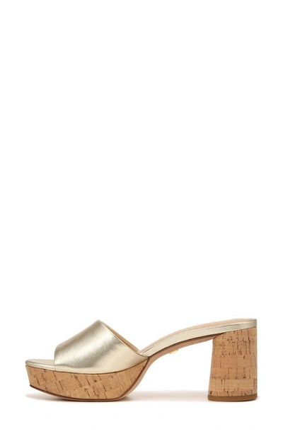 Shop Veronica Beard Dali Platform Slide Sandal In Platinum/ Natural