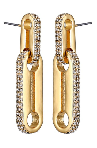 Shop Vince Camuto Crystal Pavé Drop Earrings In Gold