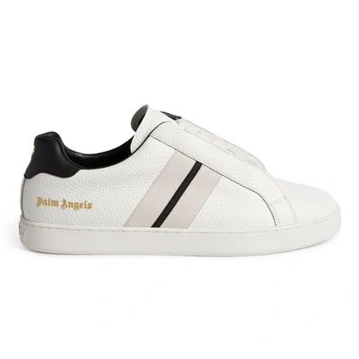 Shop Palm Angels White Leather Sneaker
