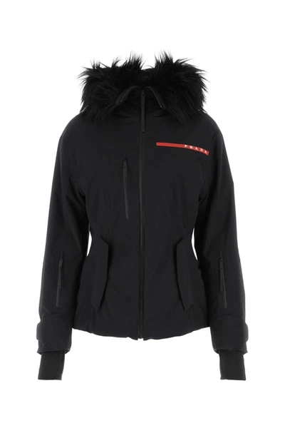 Shop Prada Jackets In Black
