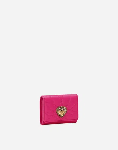 Dolce & Gabbana P.foglio French Flap In Pink