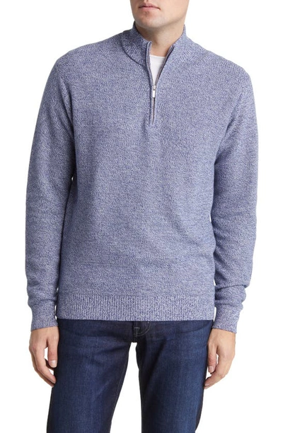 Shop Peter Millar Nevis Twisted Quarter-zip Sweater In Atlantic Blue