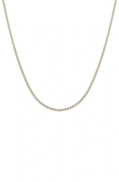 Shop Jennifer Fisher 18k Gold Round Cut Lab Created Diamond Tennis Necklace In 18k Yellow Gold