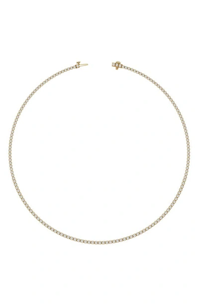 Shop Jennifer Fisher 18k Gold Round Cut Lab Created Diamond Tennis Necklace In 18k Yellow Gold