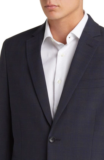 Shop Nordstrom Trim Fit Wool Blend Suit In Black- Grey Shadow Texure