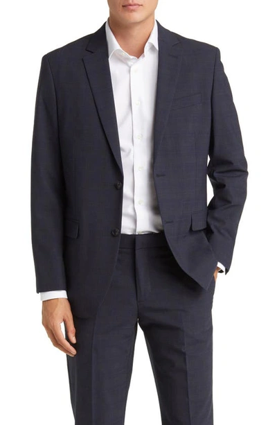 Shop Nordstrom Trim Fit Wool Blend Suit In Black- Grey Shadow Texure