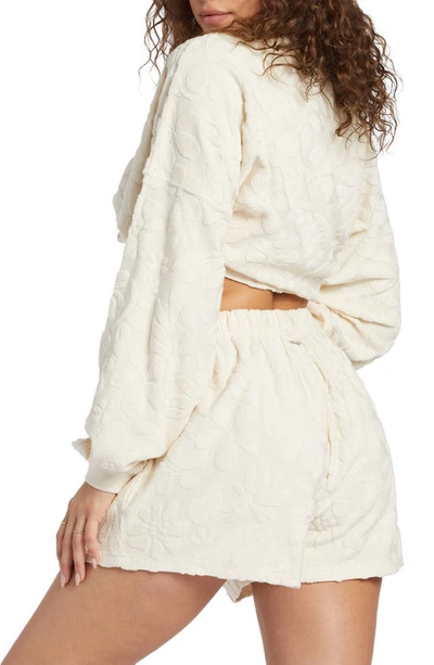 Billabong Loosen Up Jacquard Terry Cloth Shorts In Whitecap
