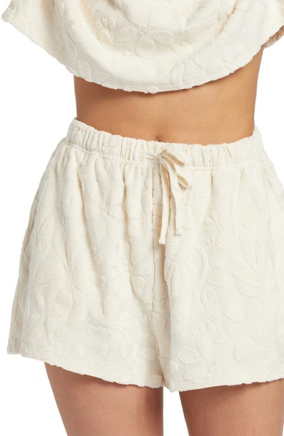 Shop Billabong Loosen Up Jacquard Terry Cloth Shorts In Whitecap