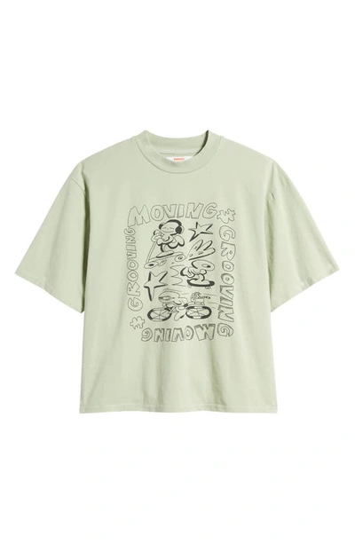Shop Checks Moving & Grooving Graphic T-shirt In Lichen Green