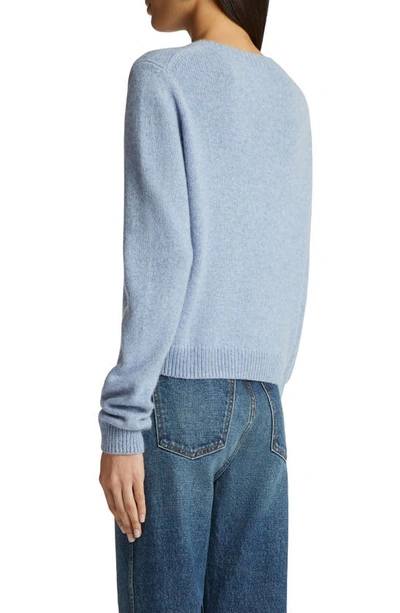 Shop Khaite Diletta Cashmere Crewneck Sweater In Polar
