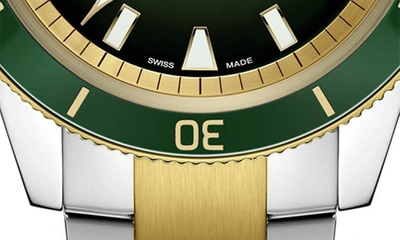 Shop Rado Captain Cook Automatic Bracelet Watch, 42mm In Green