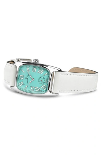 Shop Hamilton American Classi Boulton Leather Strap Watch, 23mm X 27mm In Mint