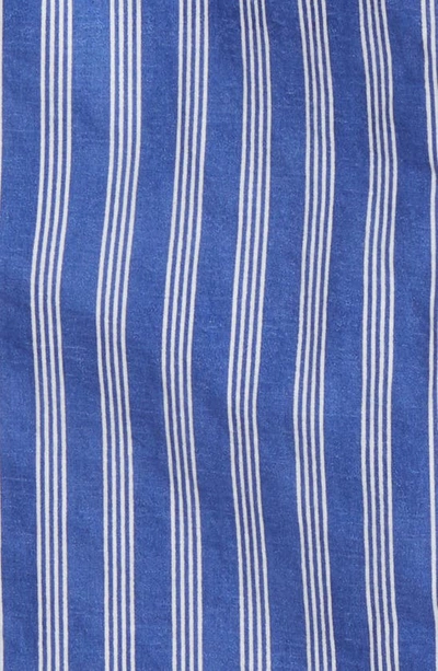 Shop Du Paradis Stripe Long Sleeve Cotton Shirtdress In Marine Stripes