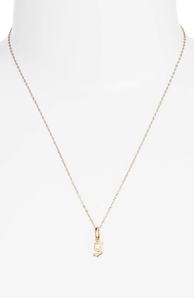 Shop Miranda Frye Sophie Customized Initial Pendant Necklace In Gold - G