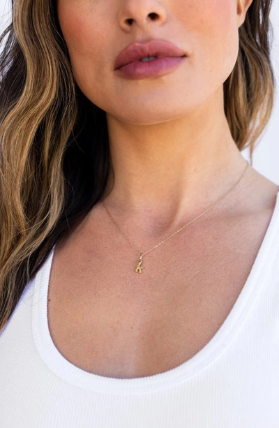 Shop Miranda Frye Sophie Customized Initial Pendant Necklace In Gold - G