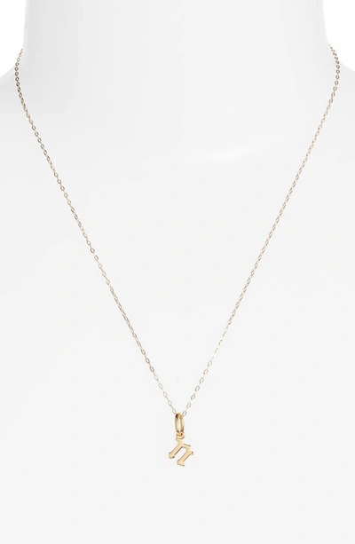 Shop Miranda Frye Sophie Customized Initial Pendant Necklace In Gold - N