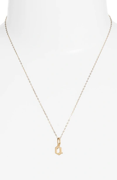 Shop Miranda Frye Sophie Customized Initial Pendant Necklace In Gold - O