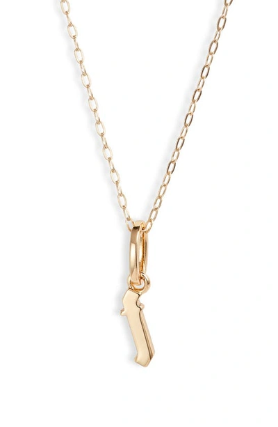 Shop Miranda Frye Sophie Customized Initial Pendant Necklace In Gold - T