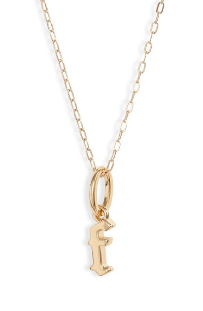 Shop Miranda Frye Sophie Customized Initial Pendant Necklace In Gold - F