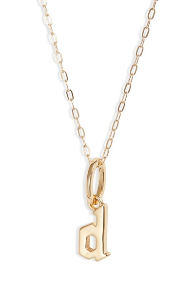 Shop Miranda Frye Sophie Customized Initial Pendant Necklace In Gold - D