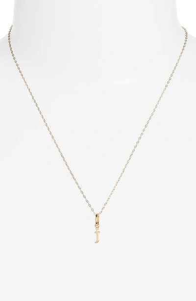 Shop Miranda Frye Sophie Customized Initial Pendant Necklace In Gold - J