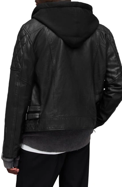 Shop Allsaints Whitson Leather Biker Jacket In Black