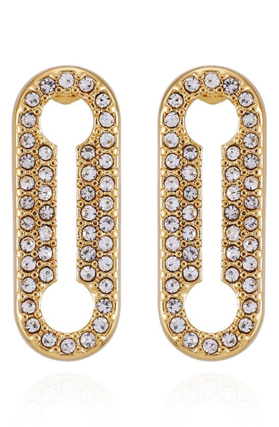 Shop Vince Camuto Crystal Pavé Stud Earrings In Gold