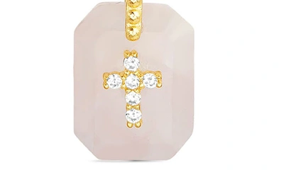 Shop Paige Harper Geo Cross Pendant Necklace In Gold Multicolored