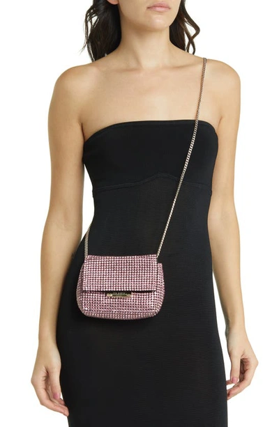 Shop Ted Baker Glitters Mini Crystal Crossbody Bag In Pale Pink