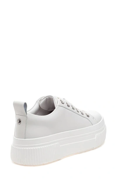 Shop J/slides Nyc West Platform Sneaker In White Leather