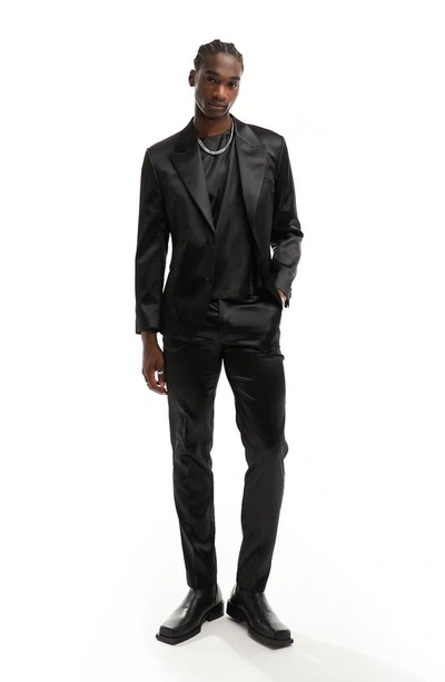 Shop Asos Design Slim Fit Suit Jacket In Black
