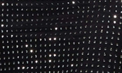 Guess Emilie Rhinestone Long Sleeve Minidress In Black Cave Multi