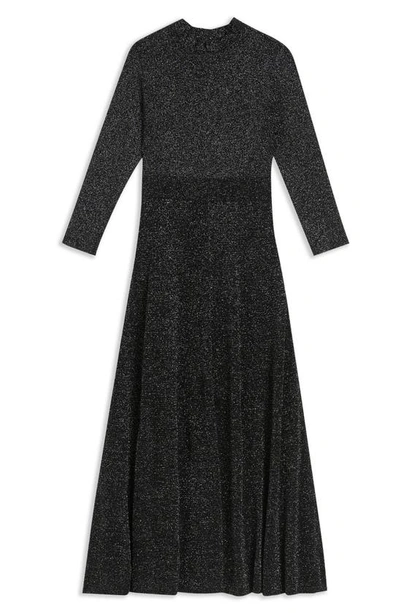 Shop Ted Baker Kannie Metallic Sparkle Knit Fit & Flare Dress In Black