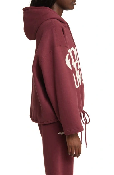 The Mayfair Group Empathy Always Graphic Hoodie In Maroon